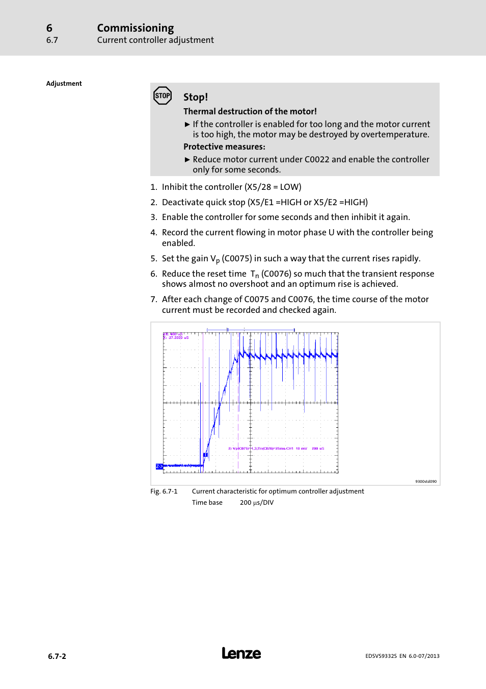 Commissioning | Lenze EVS9332xS User Manual | Page 195 / 376