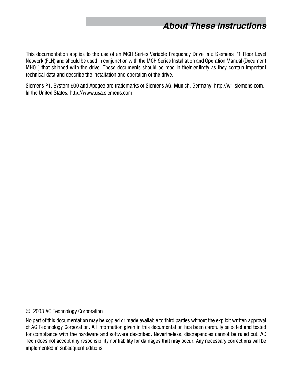 About these instructions | Lenze MCH Series Drives Siemens P1 User Manual | Page 2 / 16