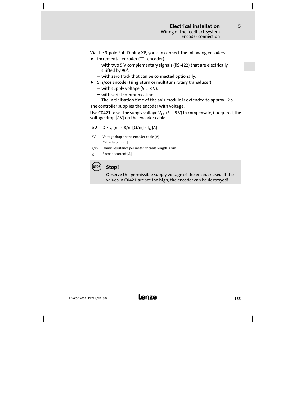 Lenze ECSDAxxx User Manual | Page 133 / 210