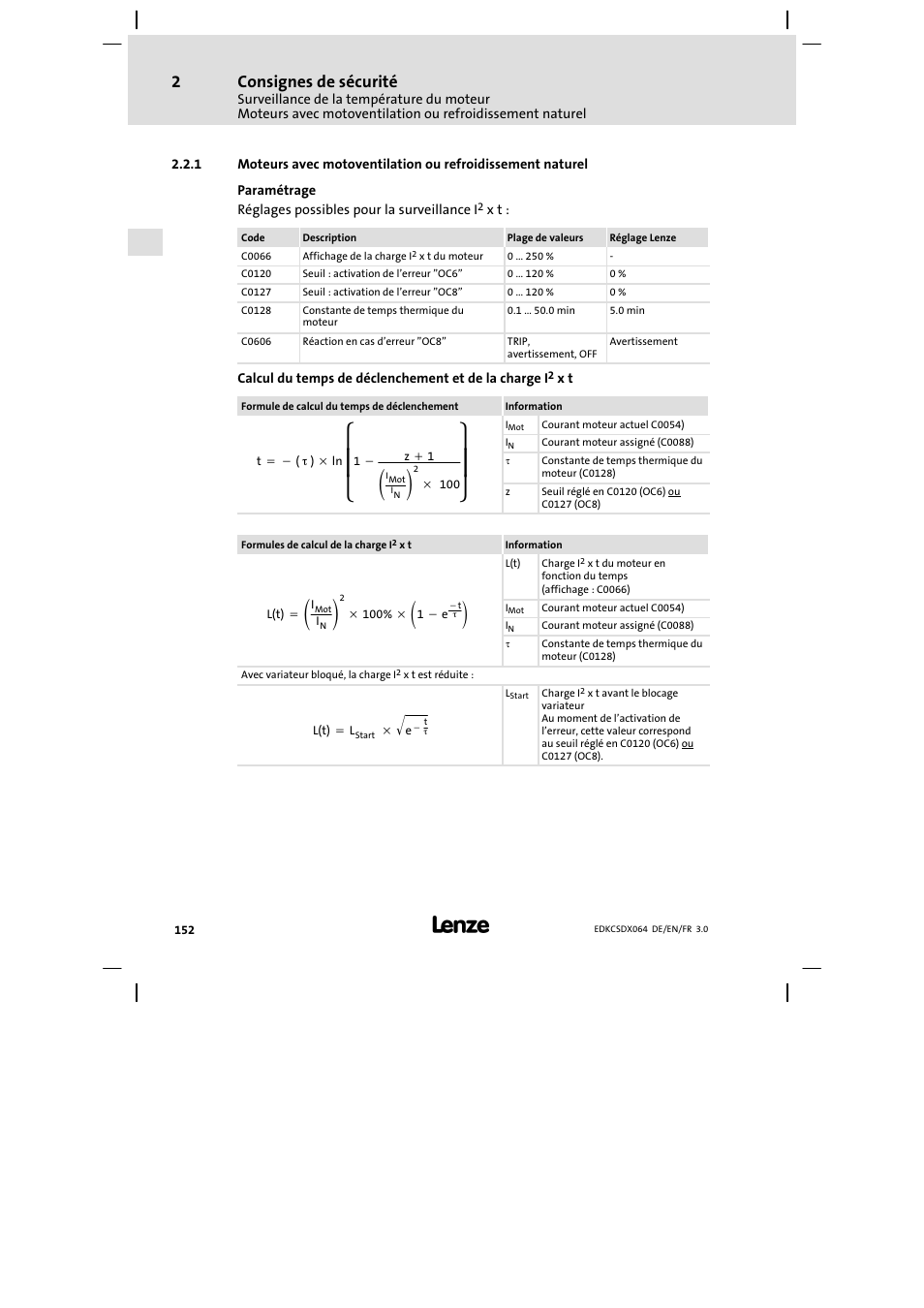 Ȧȧ ȡ ȣ, Ȧȧ ȣ ȥ, Consignes de sécurité | Lenze ECSDAxxx User Manual | Page 152 / 210