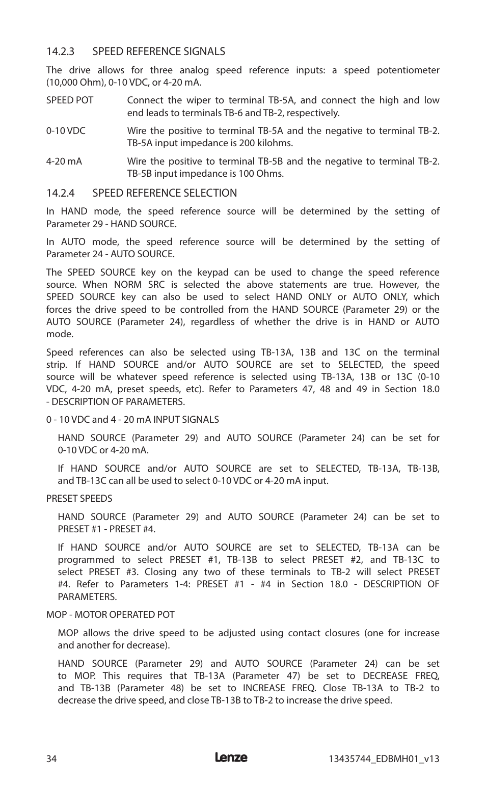 Lenze MCH Series User Manual | Page 38 / 92