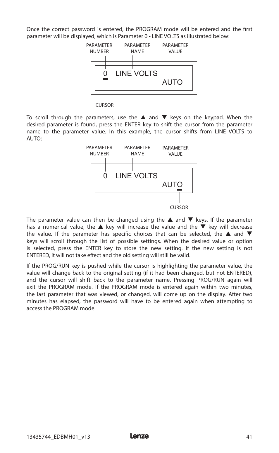 0 line volts auto | Lenze MCH Series User Manual | Page 45 / 92