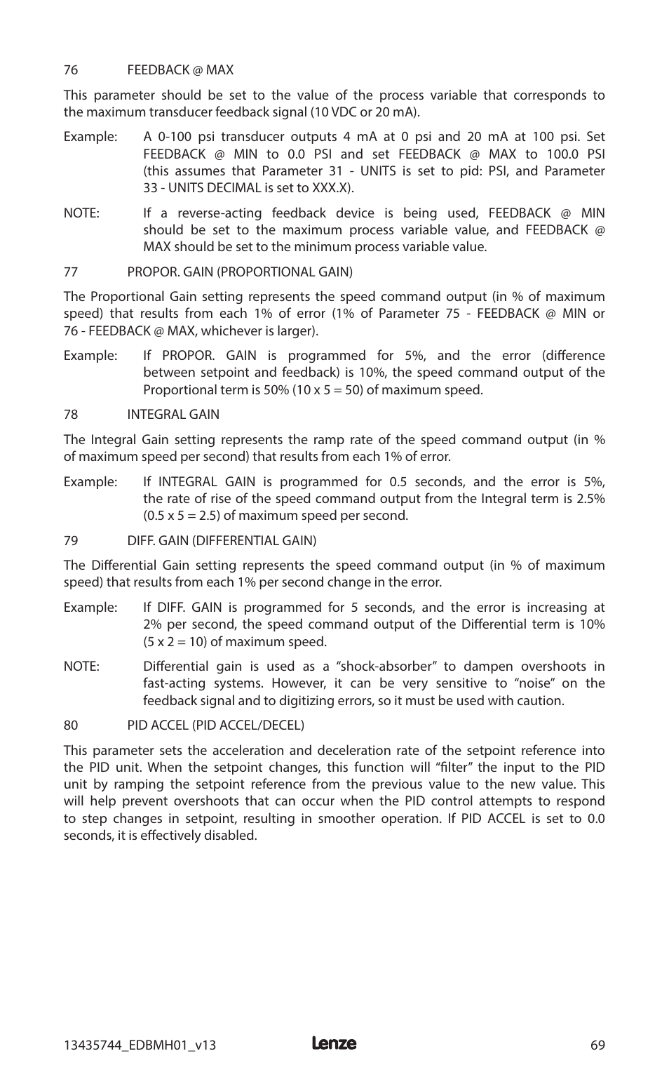 Lenze MCH Series User Manual | Page 73 / 92