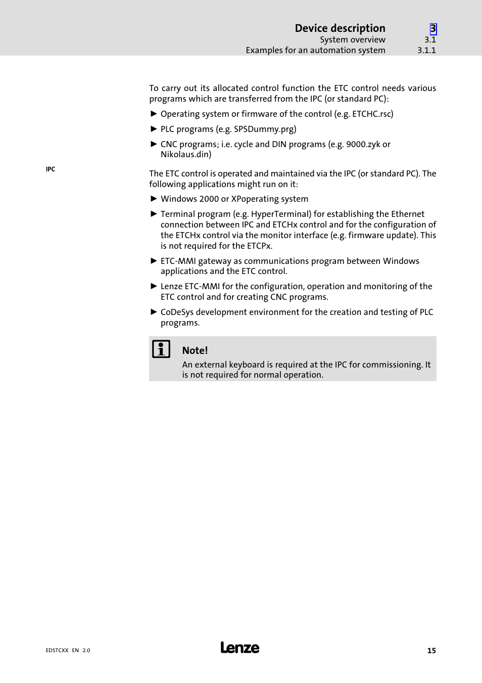 Lenze ETCxxxxx User Manual | Page 15 / 70