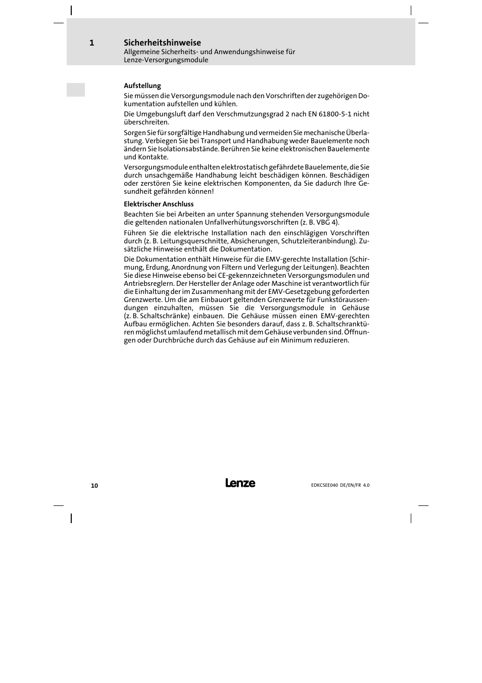 Lenze ECSEExxx User Manual | Page 10 / 164