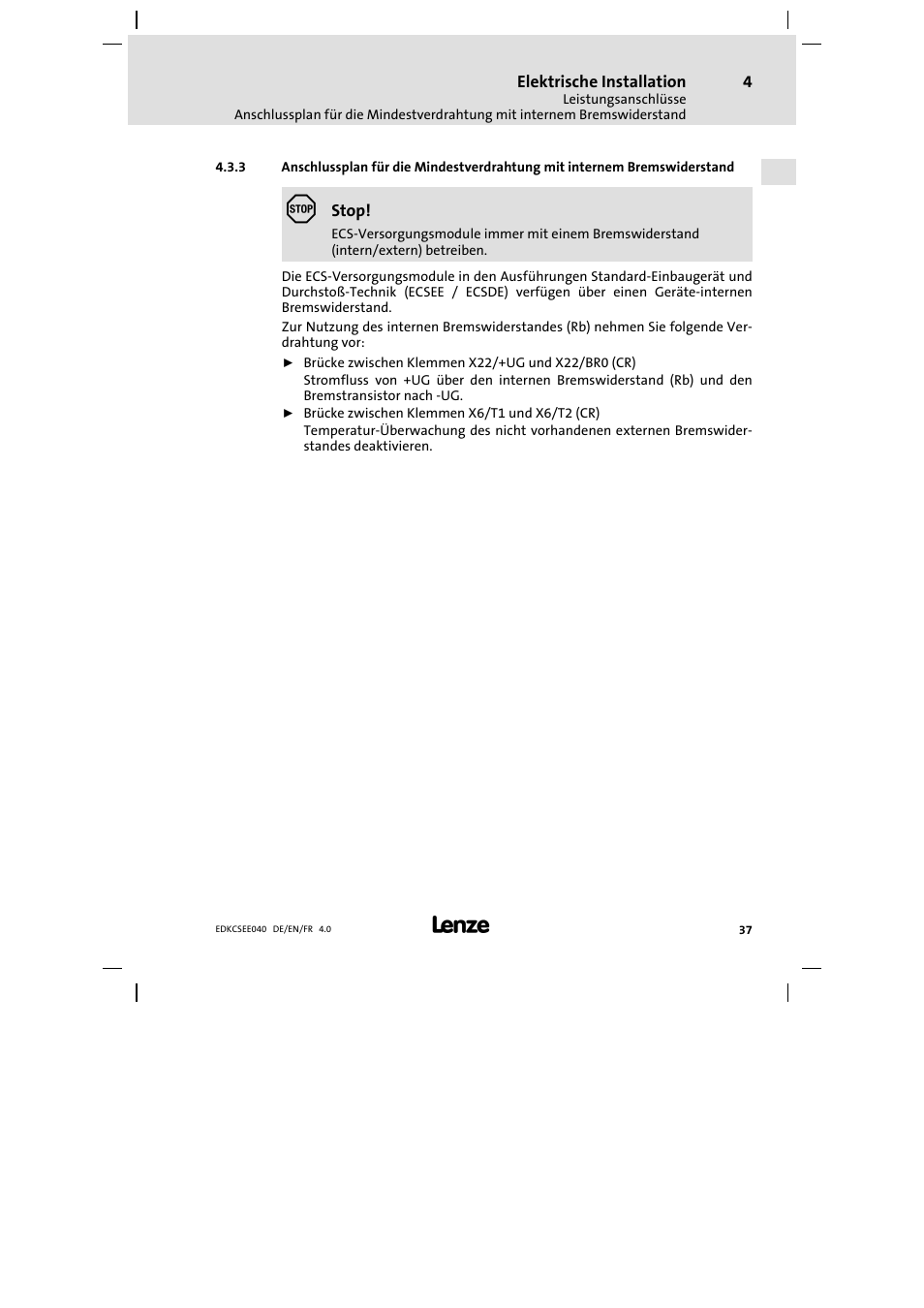 Lenze ECSEExxx User Manual | Page 37 / 164