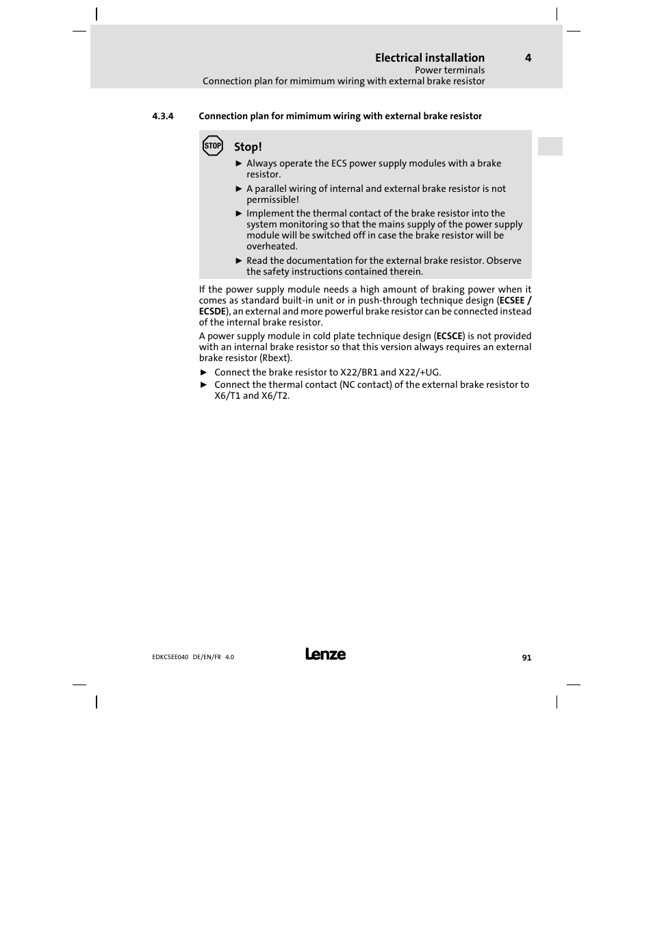 Lenze ECSEExxx User Manual | Page 91 / 164