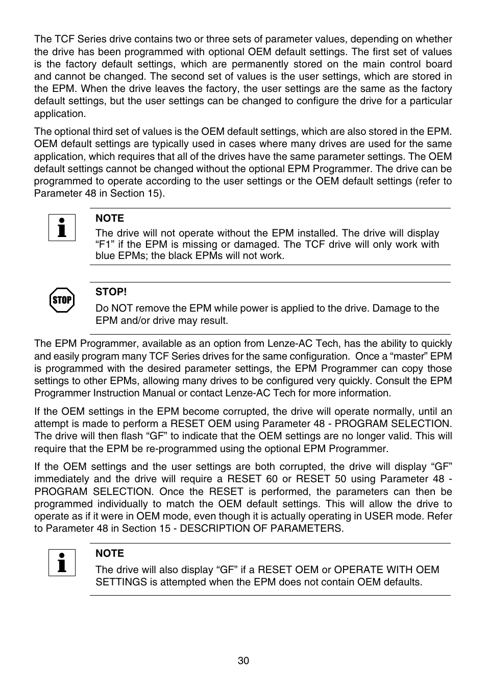 Lenze TCF Series User Manual | Page 34 / 76