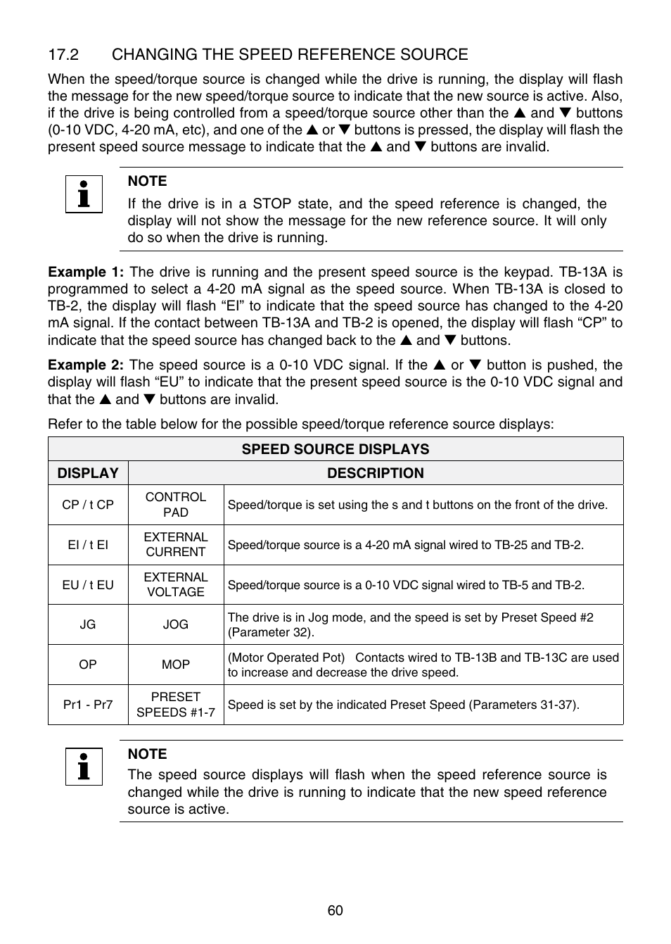 17 .2 changing the speed reference source | Lenze TCF Series User Manual | Page 64 / 76