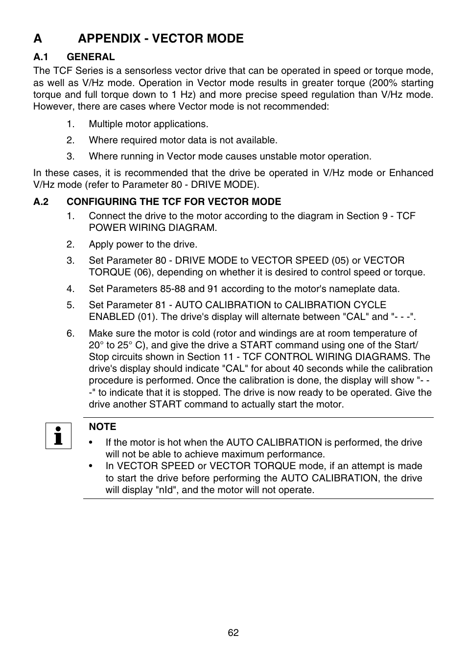 Aappendix - vector mode | Lenze TCF Series User Manual | Page 66 / 76