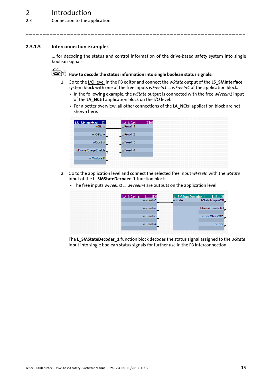 5 interconnection examples, Interconnection examples, 2introduction | Lenze E84Dxxxxx User Manual | Page 15 / 70