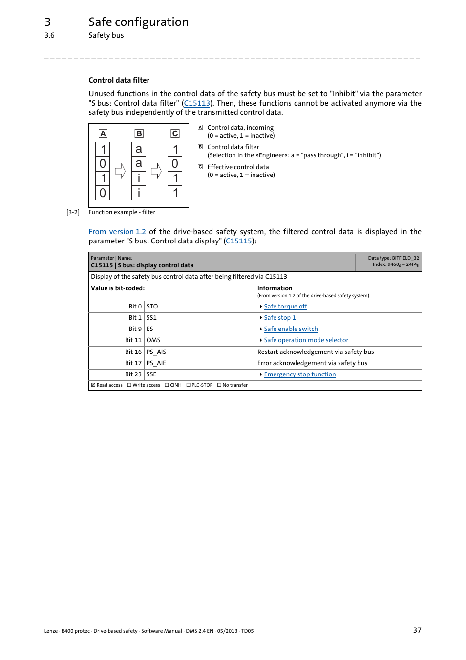 3safe configuration | Lenze E84Dxxxxx User Manual | Page 37 / 70