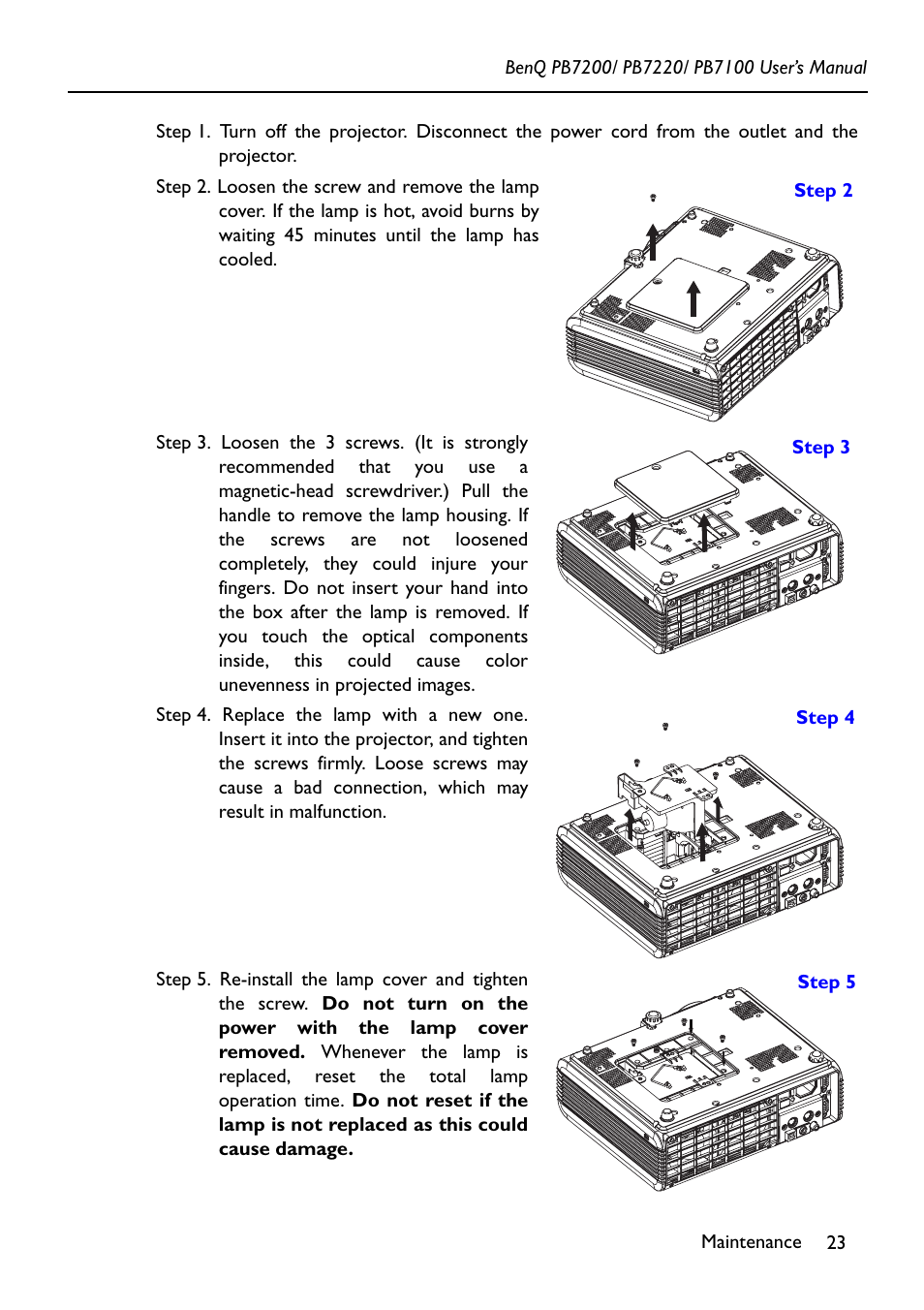 BenQ PB7200 User Manual | Page 27 / 38