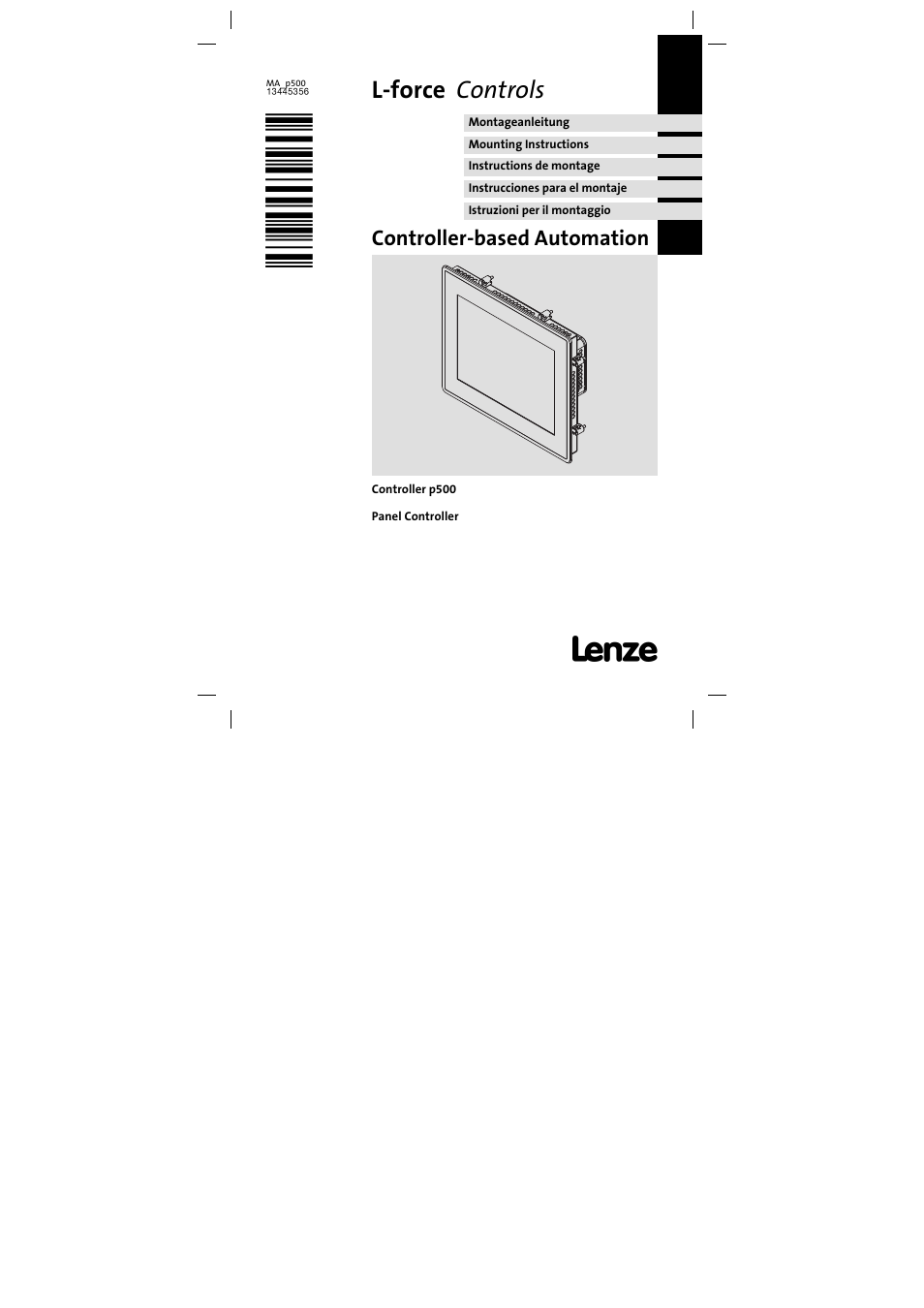 Lenze p500 Controller User Manual | 14 pages