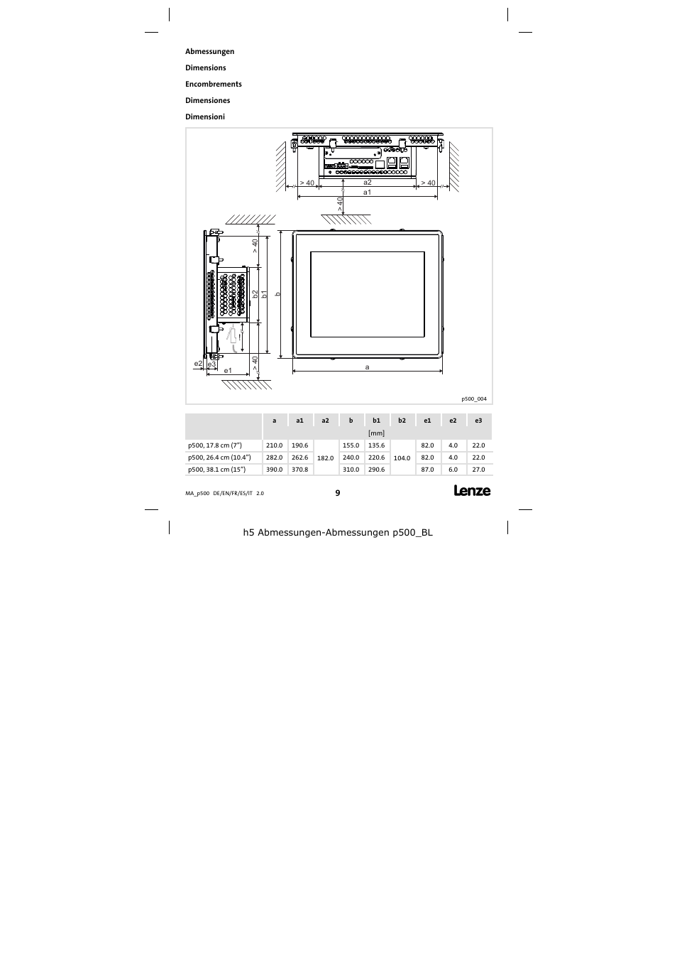 Lenze p500 Controller User Manual | Page 9 / 14