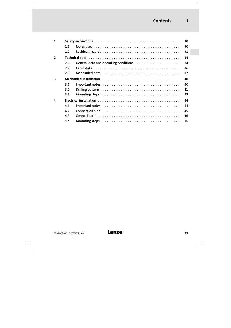 Lenze EZN3A0055H045U User Manual | Page 29 / 70