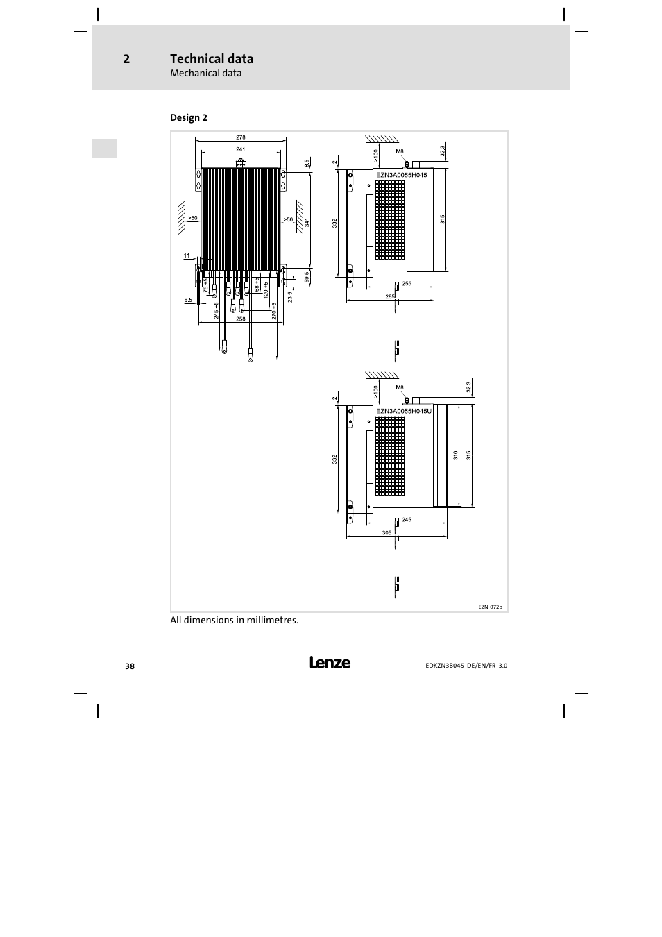 Lenze EZN3A0055H045U User Manual | Page 38 / 70