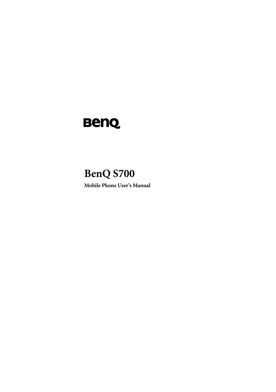 BenQ S700 User Manual | 202 pages