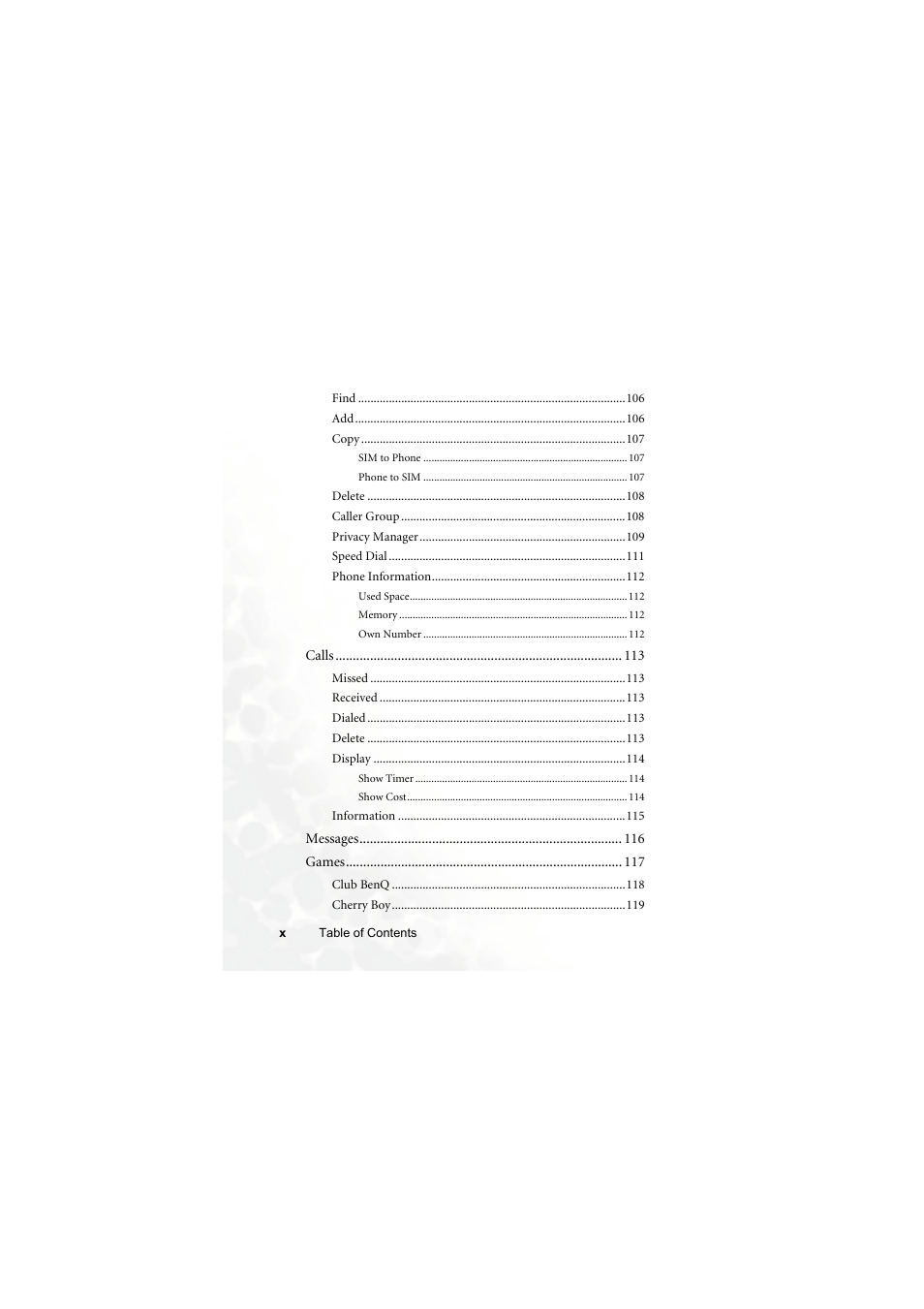 BenQ S700 User Manual | Page 12 / 202
