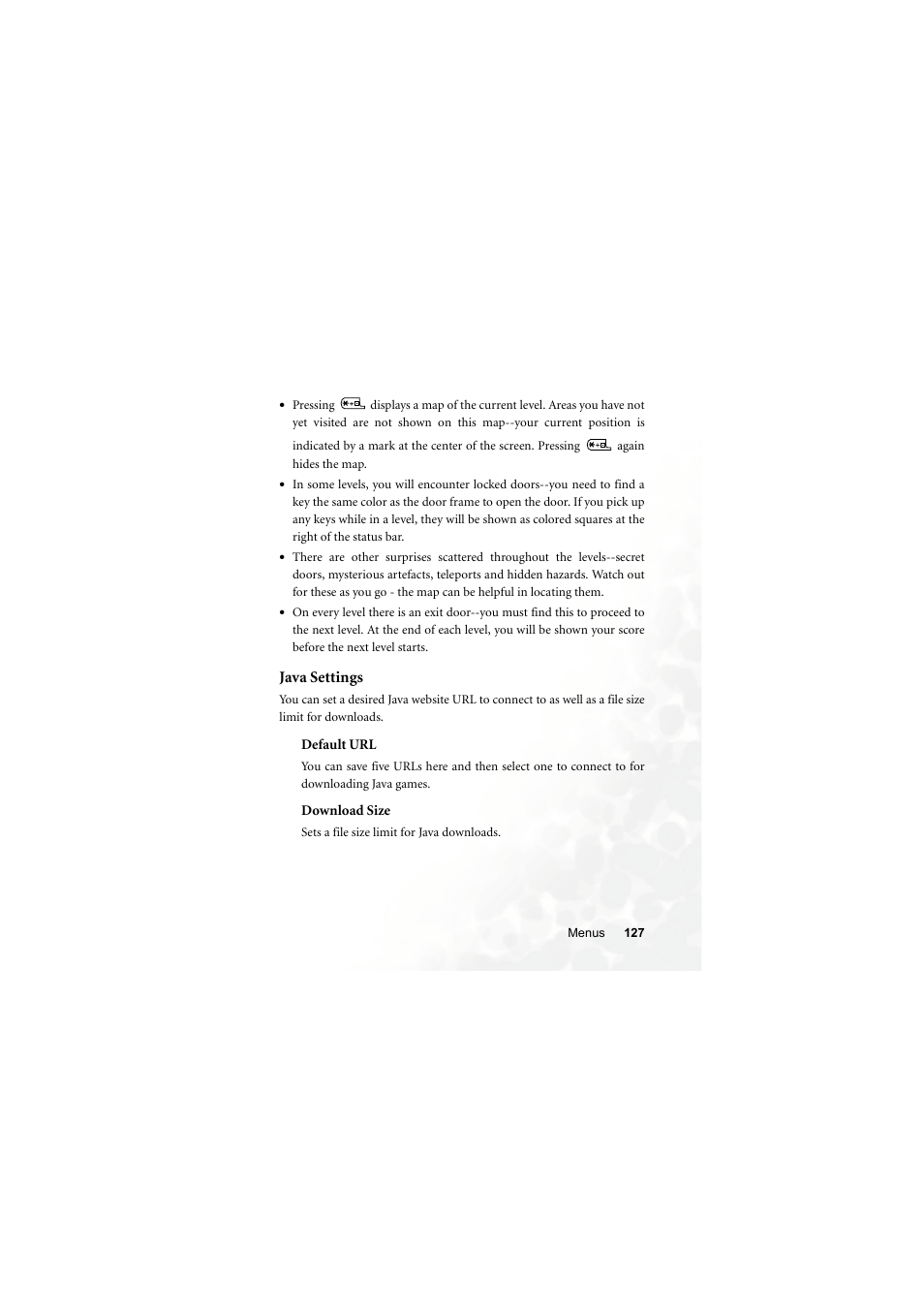 Java settings | BenQ S700 User Manual | Page 143 / 202