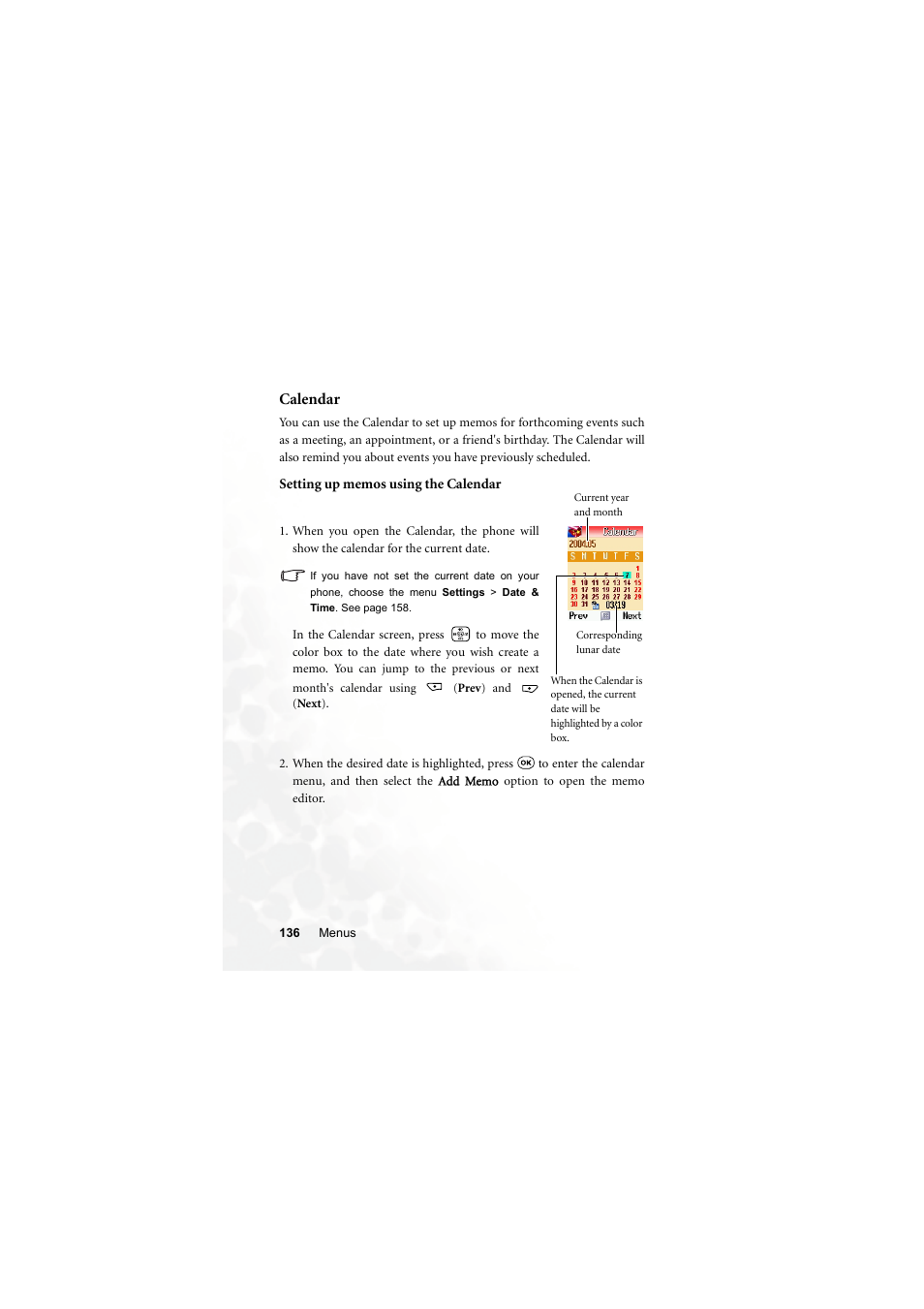 Calendar | BenQ S700 User Manual | Page 152 / 202