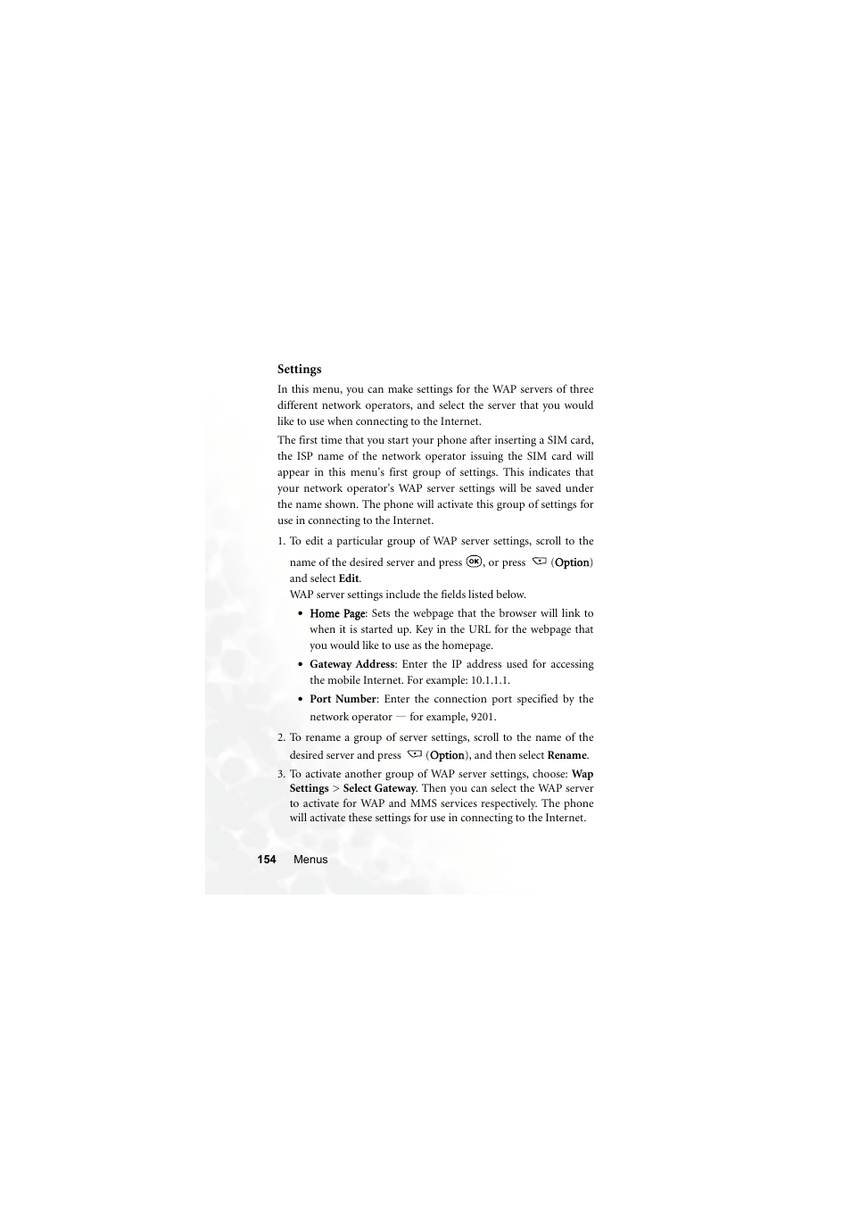 Settings | BenQ S700 User Manual | Page 170 / 202