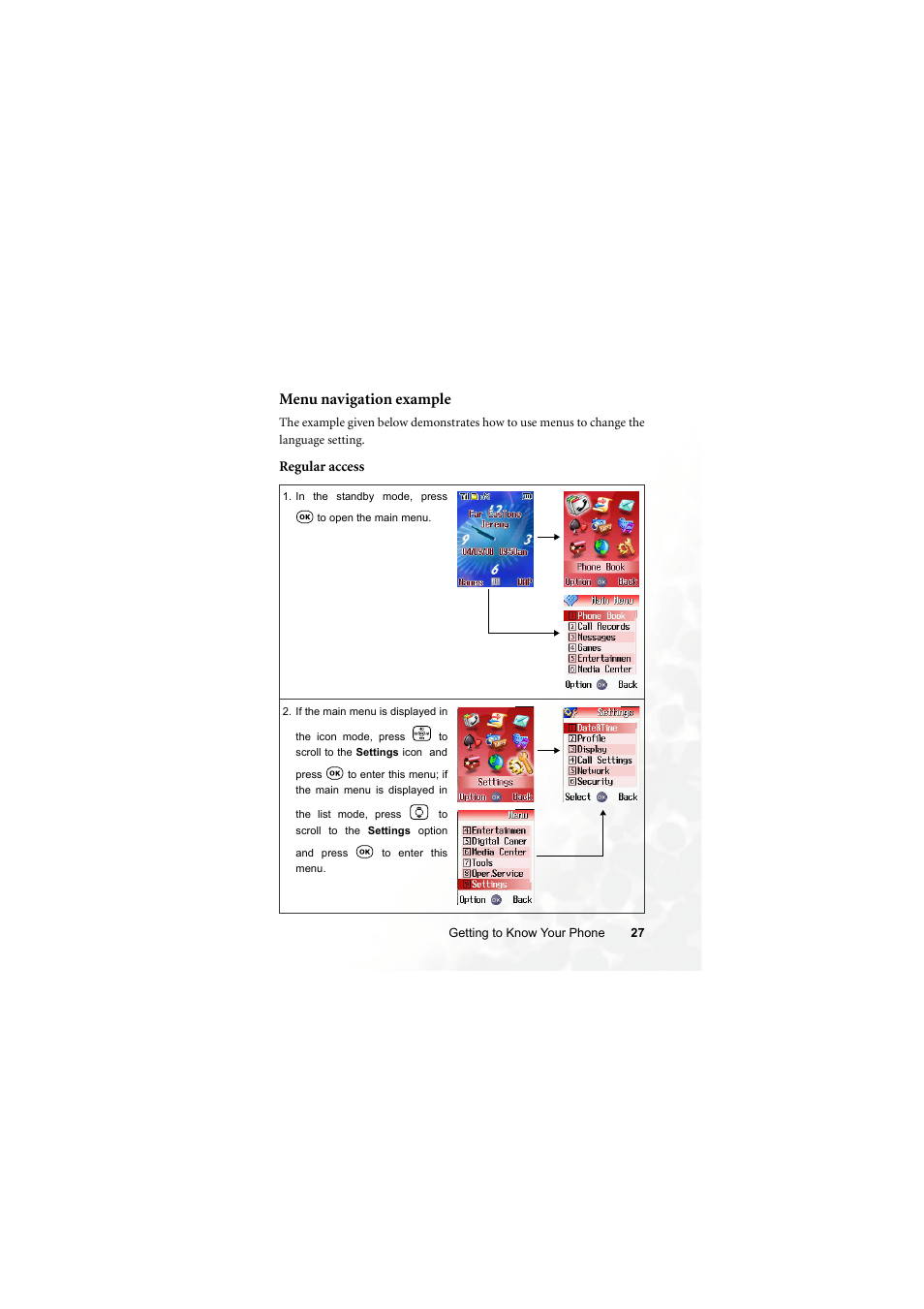 Menu navigation example | BenQ S700 User Manual | Page 43 / 202