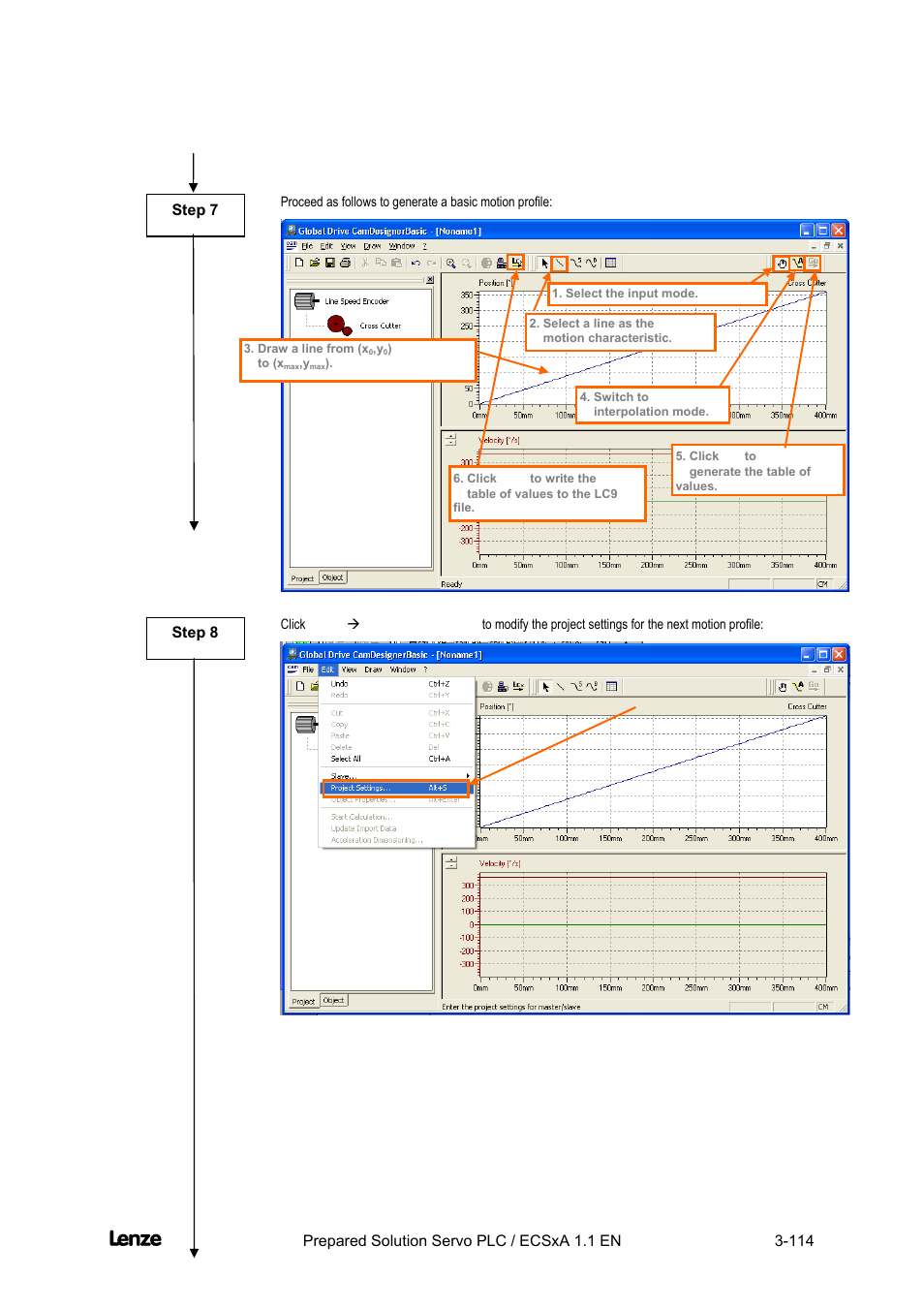 Cross cutter | Lenze EVS93xx CrossCutter User Manual | Page 128 / 277