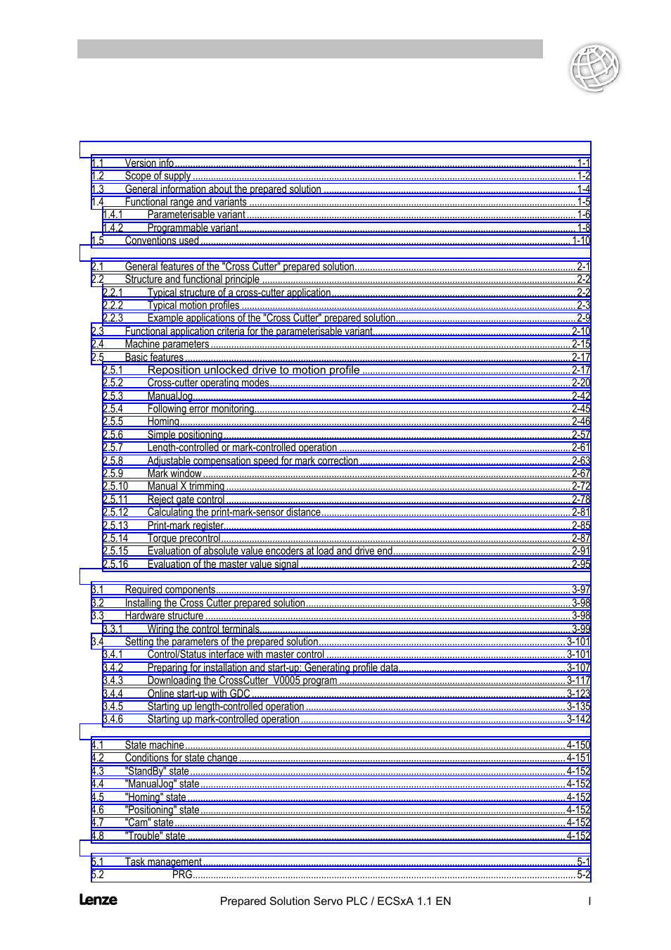 Lenze EVS93xx CrossCutter User Manual | Page 3 / 277