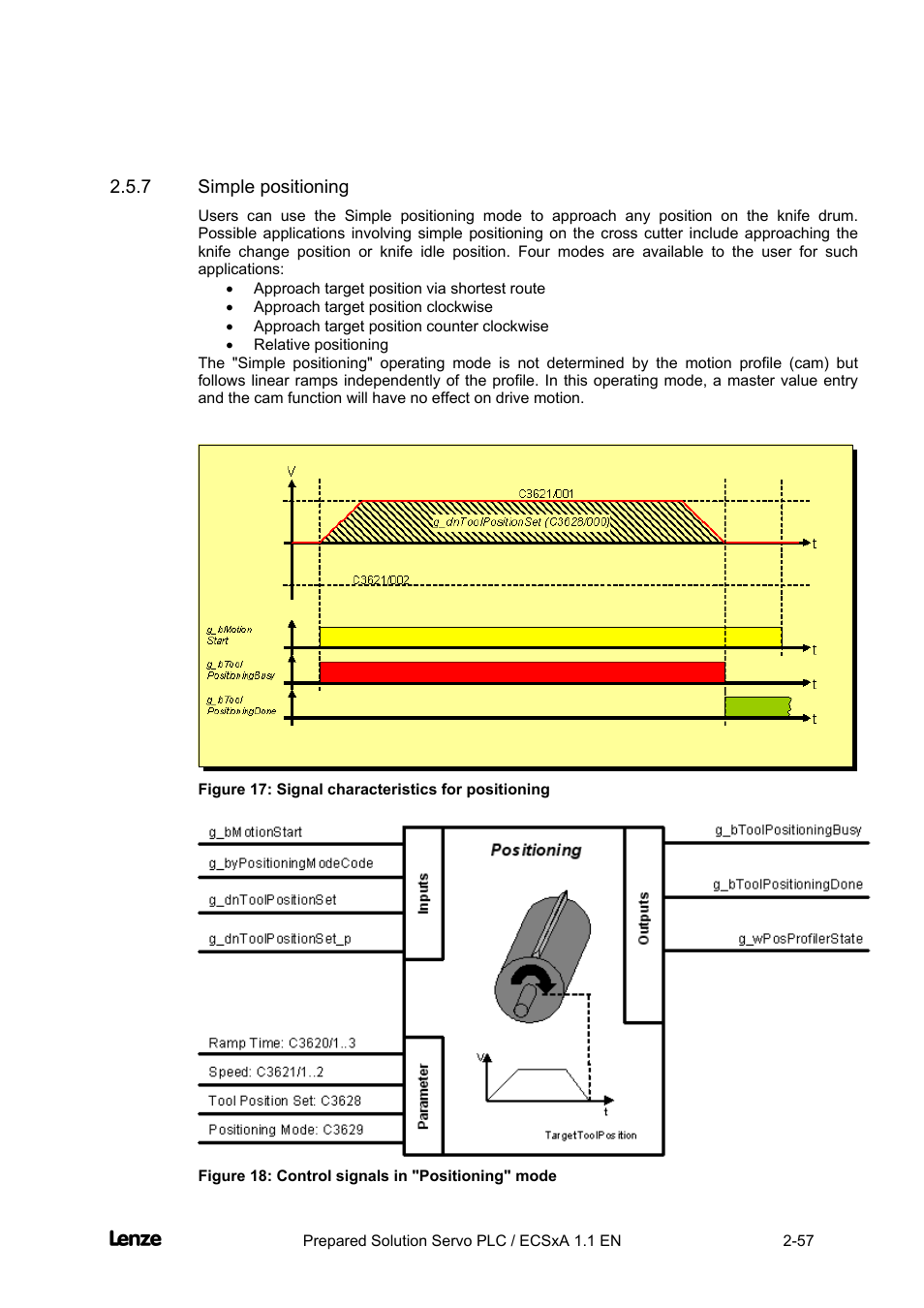 7 simple positioning, Simple positioning -57, Cross cutter | Lenze EVS93xx CrossCutter User Manual | Page 71 / 277