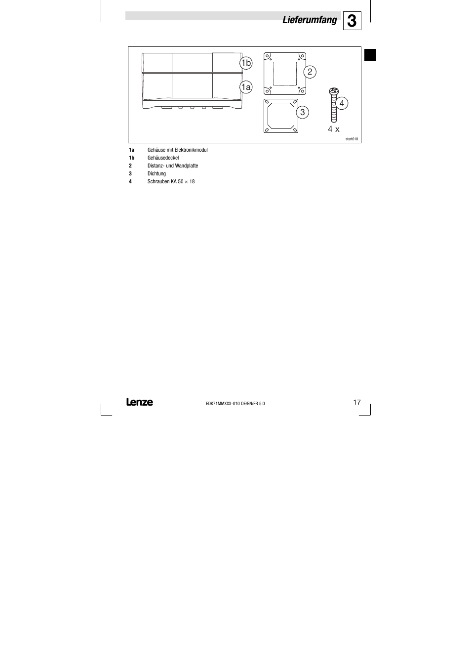 3 lieferumfang, Lieferumfang | Lenze EDK71MMXXX−010 User Manual | Page 17 / 200