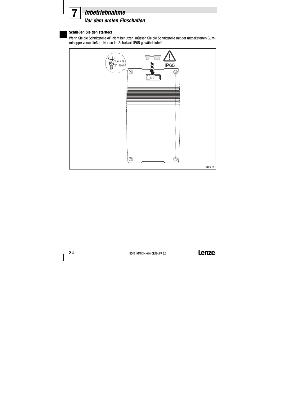 Inbetriebnahme | Lenze EDK71MMXXX−010 User Manual | Page 34 / 200