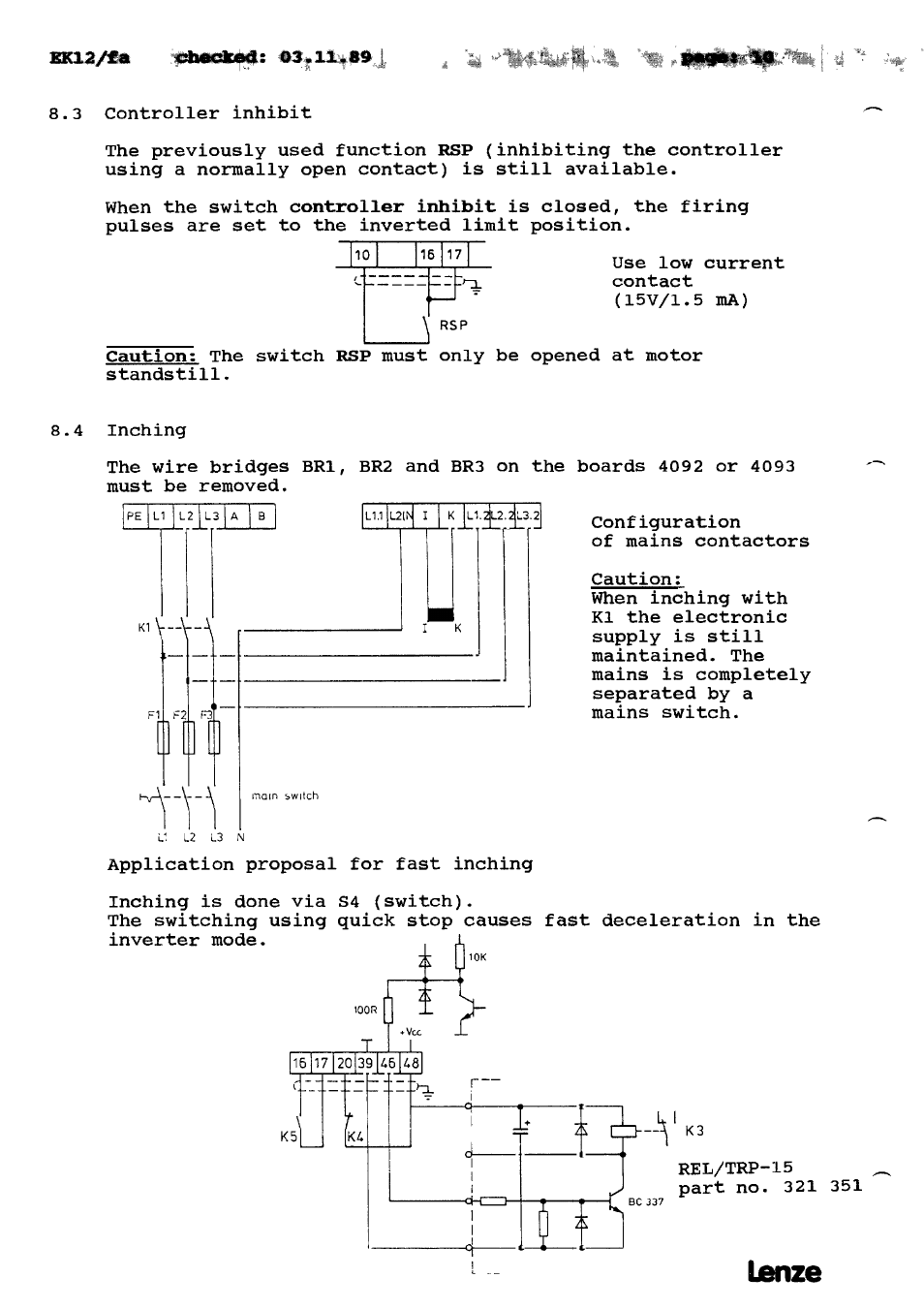 Lanze | Lenze 490 Series Speed controllers tor DC motors User Manual | Page 13 / 23