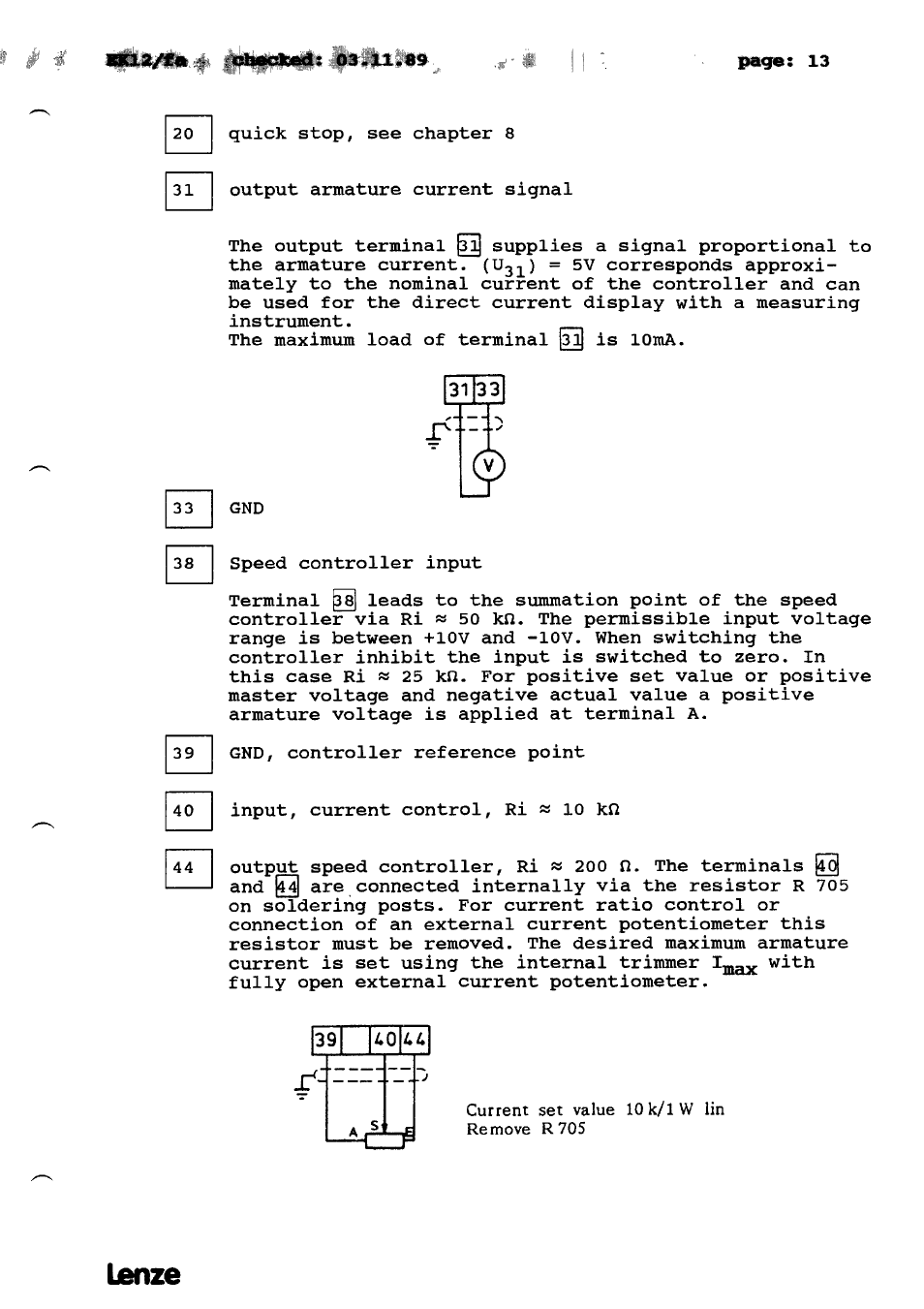 5] el 5] 5] 5, Lanze | Lenze 490 Series Speed controllers tor DC motors User Manual | Page 16 / 23