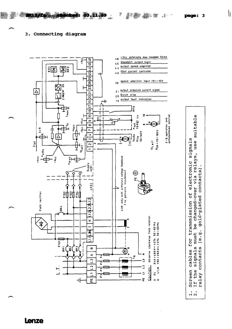 Lanze, O o‘ti, Diagram | Lenze 490 Series Speed controllers tor DC motors User Manual | Page 6 / 23