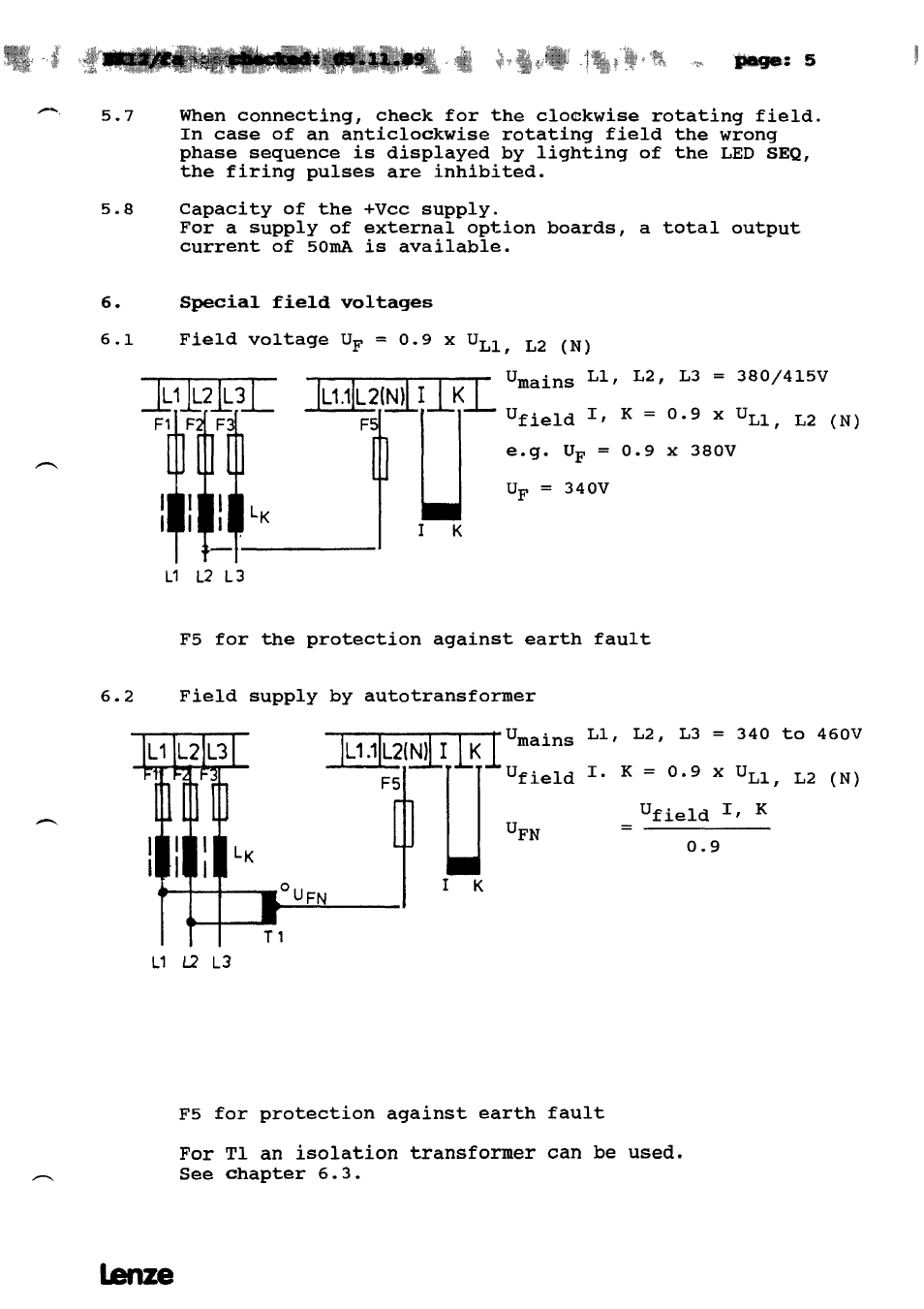 Ii lj tj, Lanze, Iiki | Il1.11l2<n)i_i | Lenze 490 Series Speed controllers tor DC motors User Manual | Page 8 / 23
