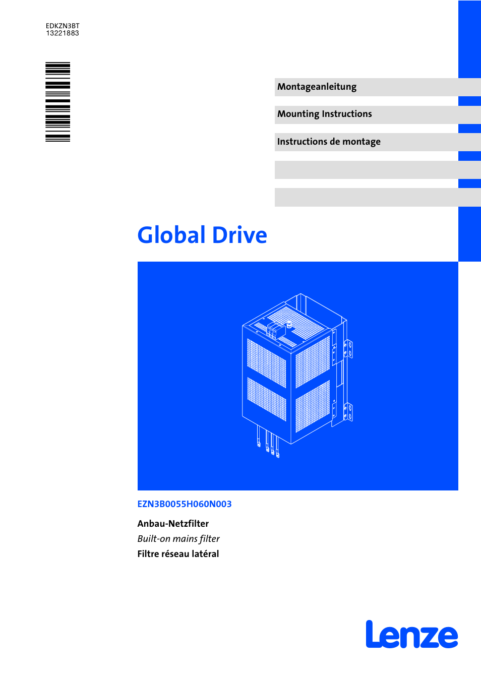 Lenze EZN3B0055H060N003 User Manual | 46 pages