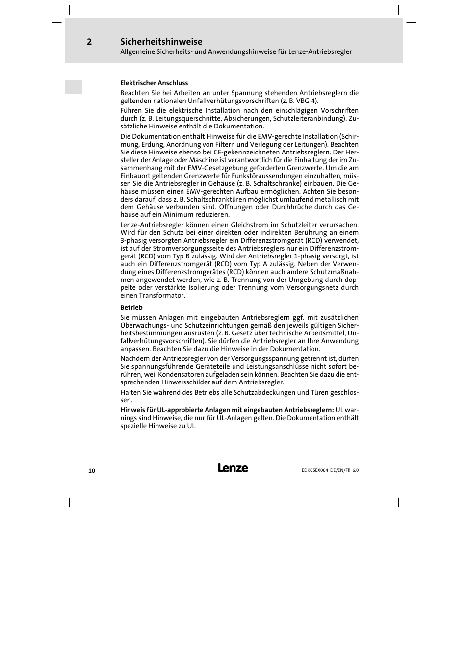 Lenze ECSEAxxx User Manual | Page 10 / 200