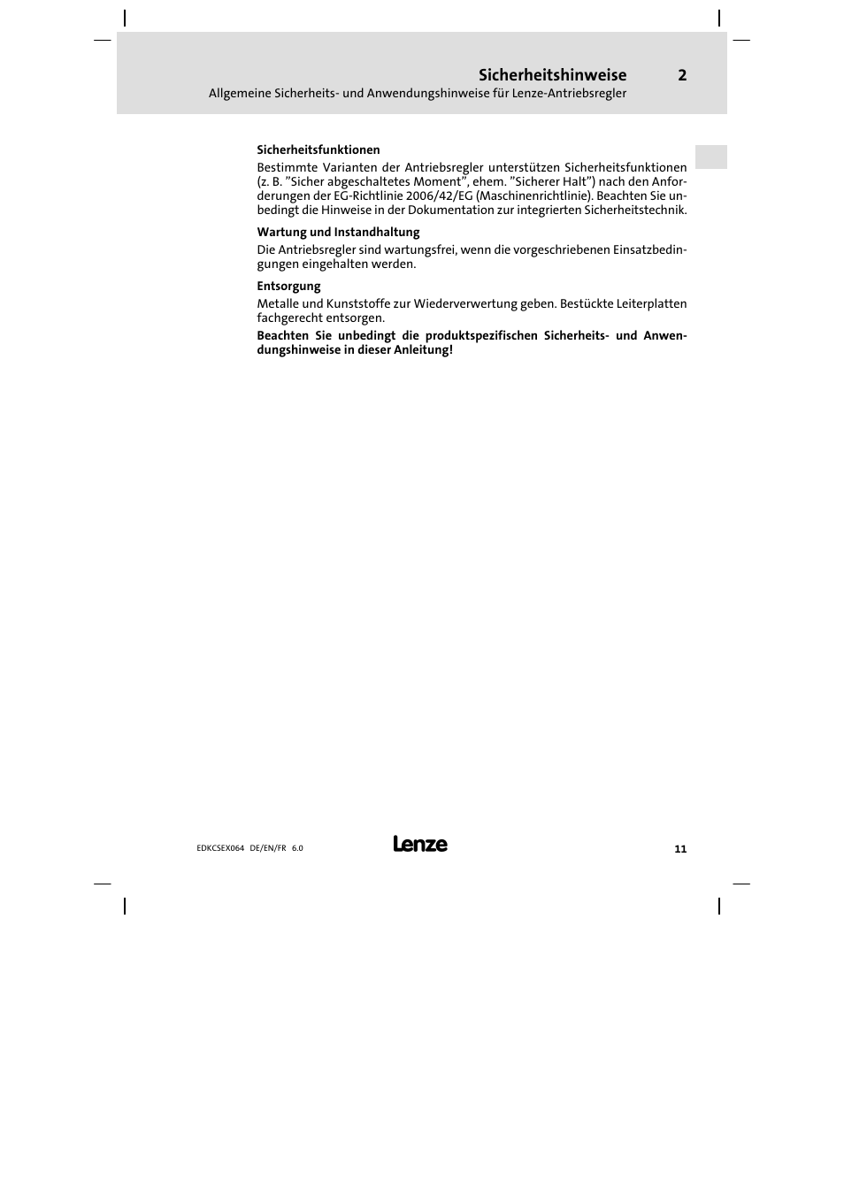 Lenze ECSEAxxx User Manual | Page 11 / 200