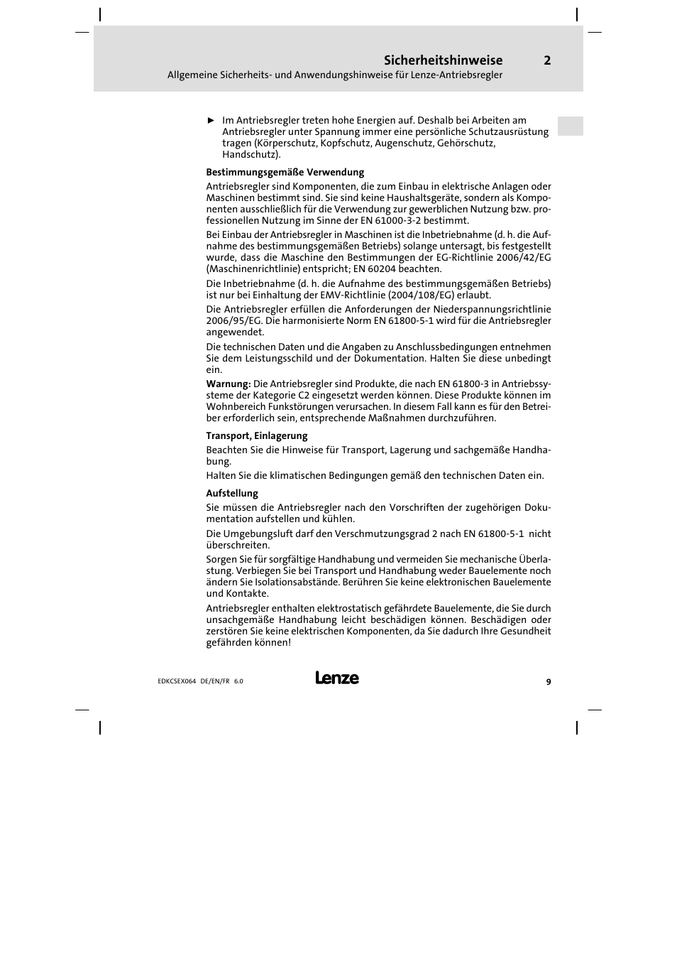 Lenze ECSEAxxx User Manual | Page 9 / 200