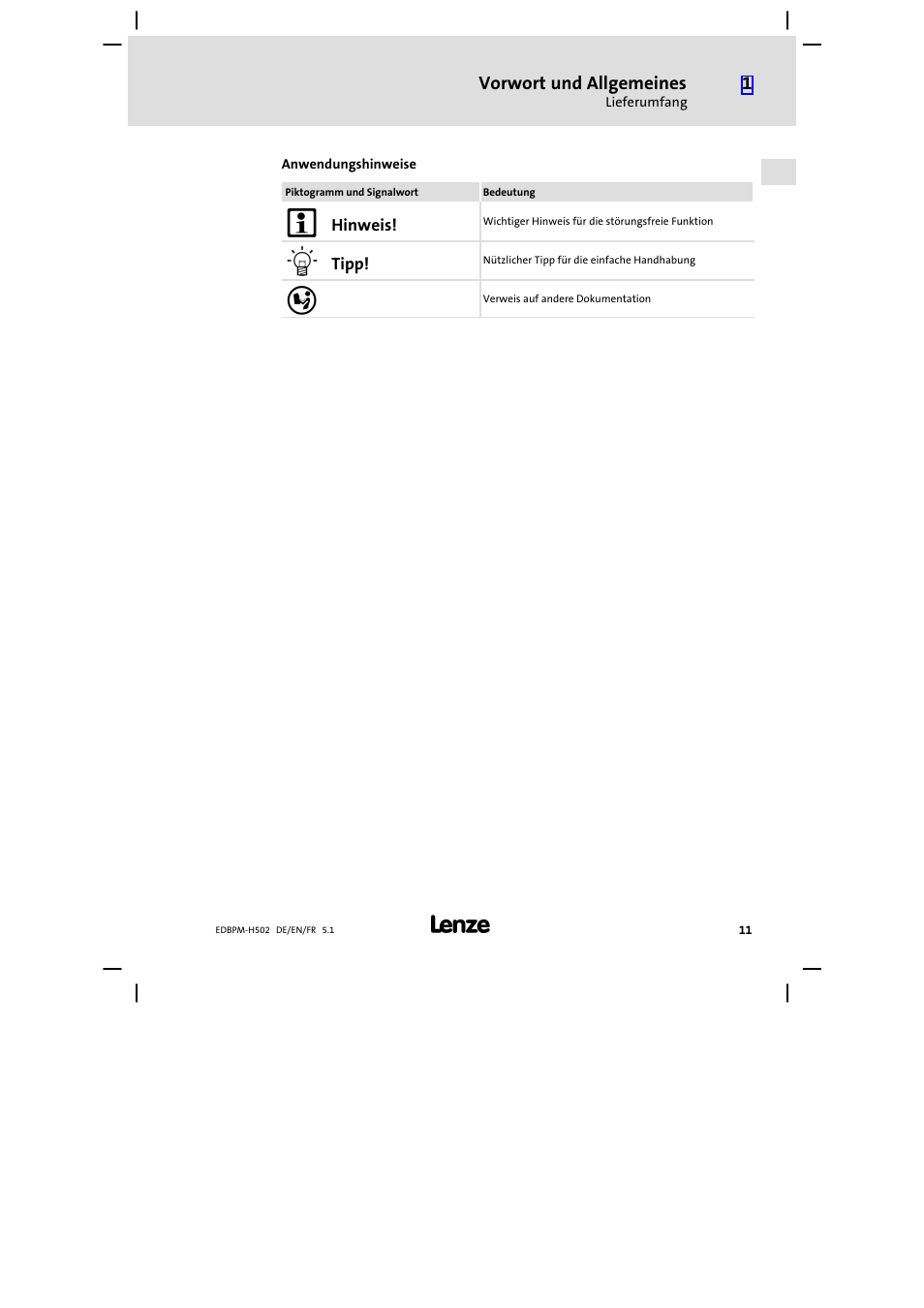 Lenze EPM−H502 User Manual | Page 11 / 134