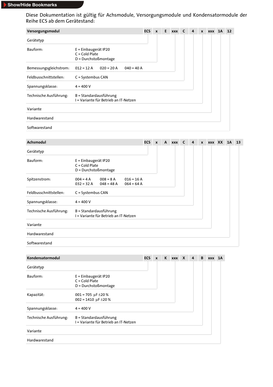 Diese dokumentation ist gültig für | Lenze ECS series User Manual | Page 4 / 74