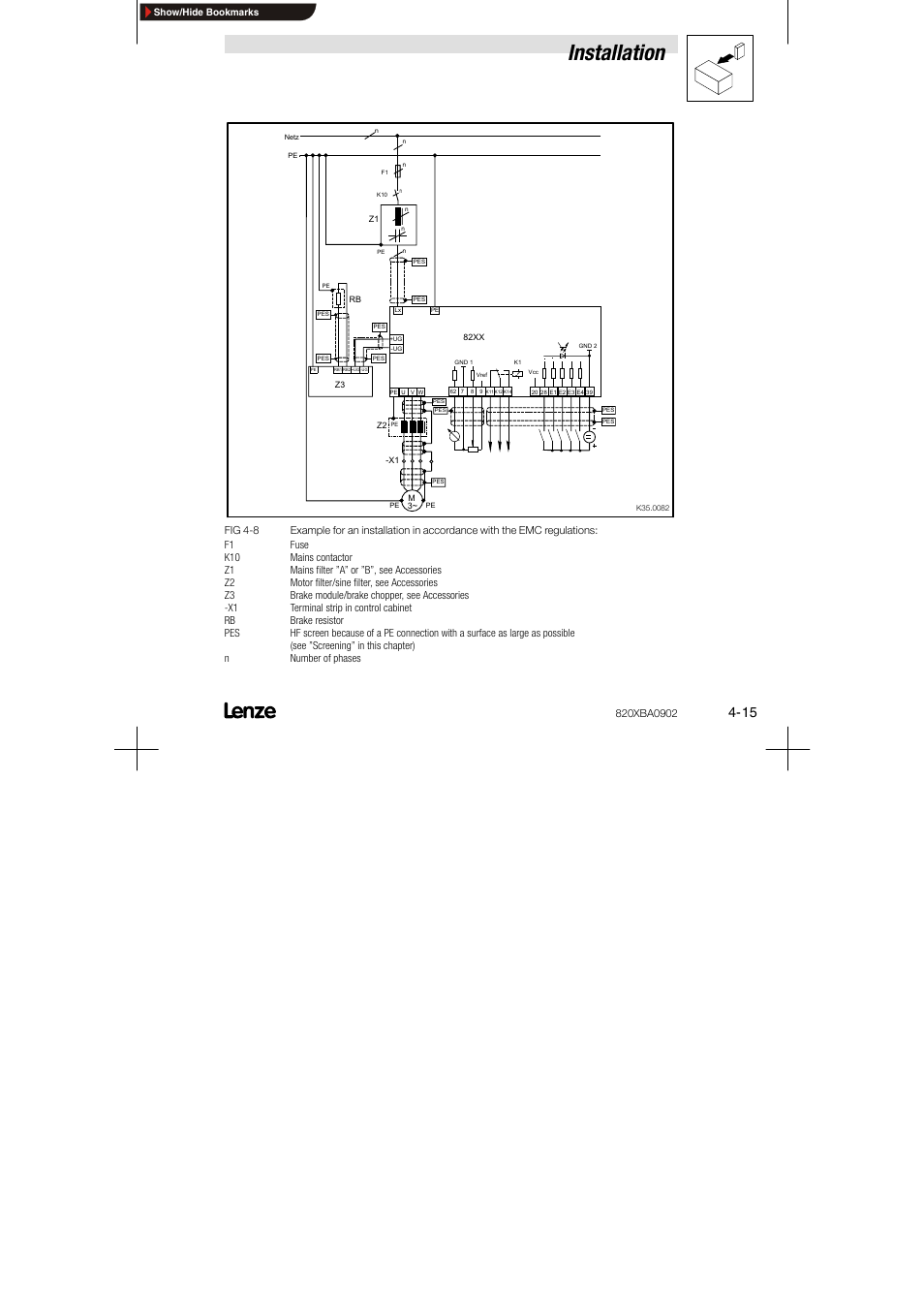 Installation | Lenze 8200 series User Manual | Page 31 / 72