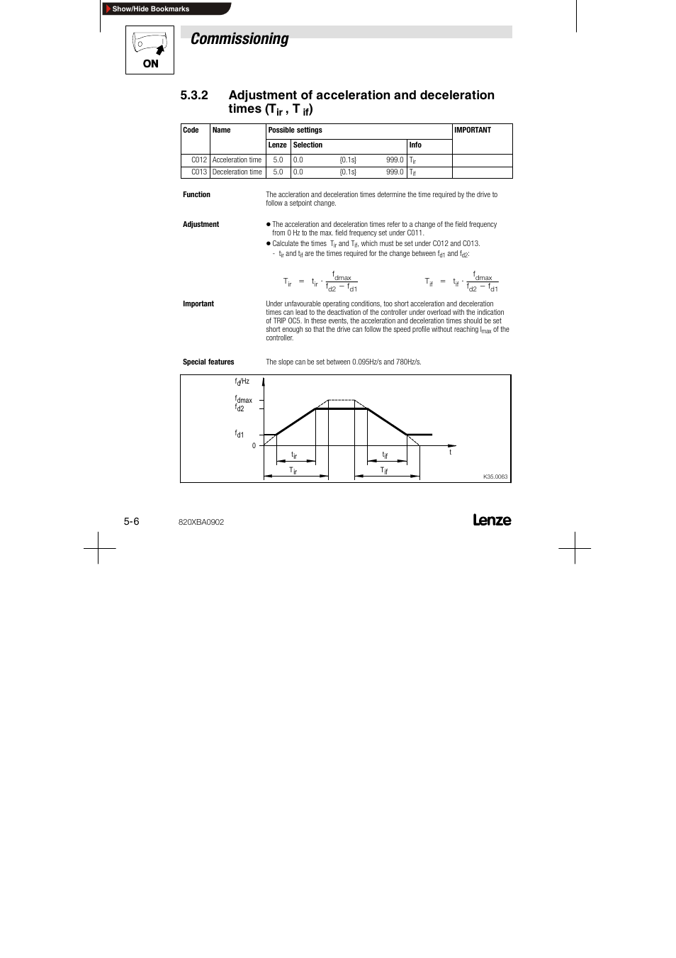 Commissioning | Lenze 8200 series User Manual | Page 38 / 72
