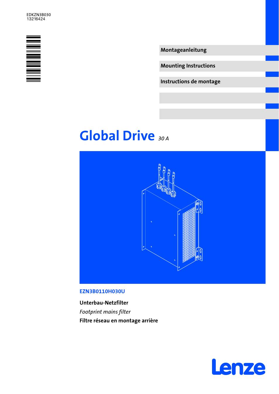 Lenze EZN3B0110H030U User Manual | 46 pages