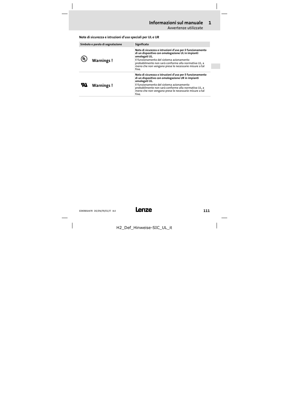 Lenze ERBSxxxxxxxx User Manual | Page 111 / 132