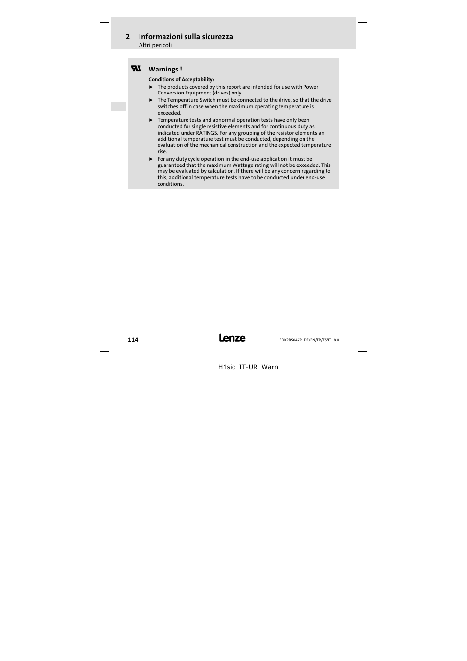 Lenze ERBSxxxxxxxx User Manual | Page 114 / 132