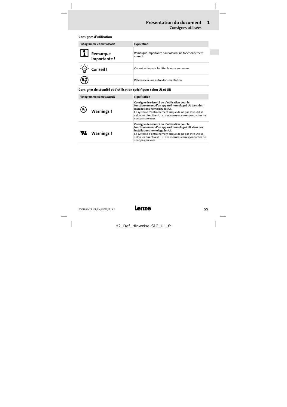 Lenze ERBSxxxxxxxx User Manual | Page 59 / 132