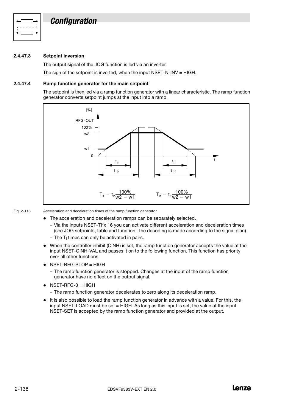 Configuration | Lenze EVF9383 User Manual | Page 146 / 232
