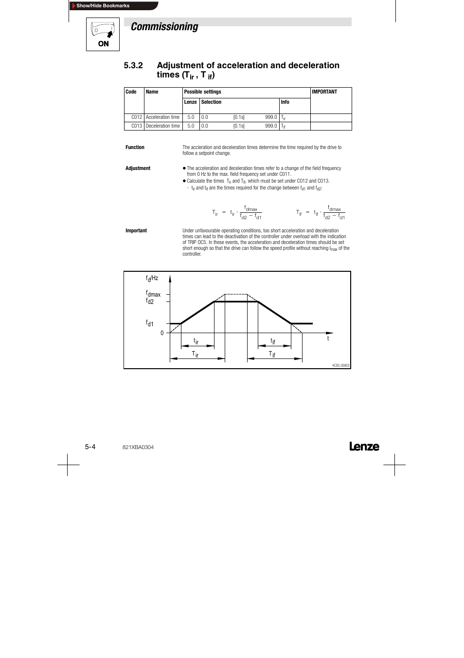 Commissioning | Lenze 8210 series User Manual | Page 40 / 70